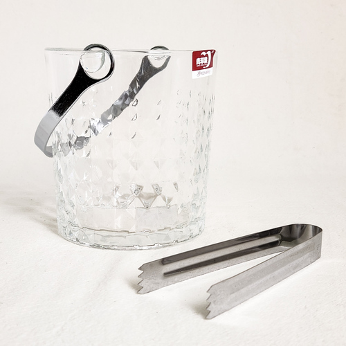 HIELERA DE VIDRIO ROMBOS CON PINZA