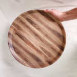 BANDEJA REDONDA SÍMIL MADERA 40 CM