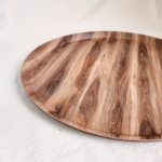 BANDEJA REDONDA SÍMIL MADERA 40 CM - Imagen 3