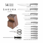 TACO DE CUCHILLOS PROFESIONAL SAKURA 14 PIEZAS - Imagen 4