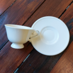 TAZA Y PLATO LUXE BLANCO 90 ML - Imagen 3