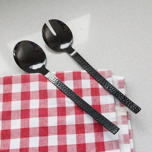 SET CUBIERTOS ENSALADA OVAL BLACK KIRAN