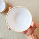 MINI BOWL KORBA BLANCO BRILLANTE CON BEIGE 20 - Imagen 4
