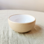 MINI BOWL KORBA BLANCO BRILLANTE CON BEIGE 20