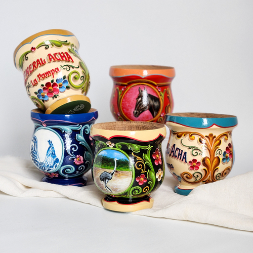 MATE DE MADERA FILETEADO