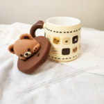 TAZA OSO TAPA SILICONA Y BOMBILLA VIDRIO - Imagen 4