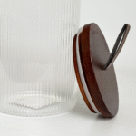 FRASCO REDONDO VIDRIO CON RAYAS - Imagen 5