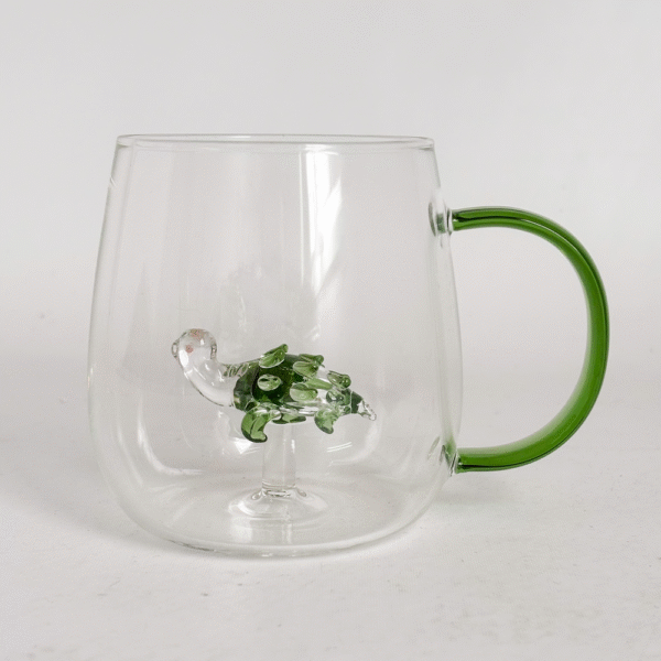 TAZA DE VIDRIO SAKURA CRYSTAL SAFARI TORTUGA