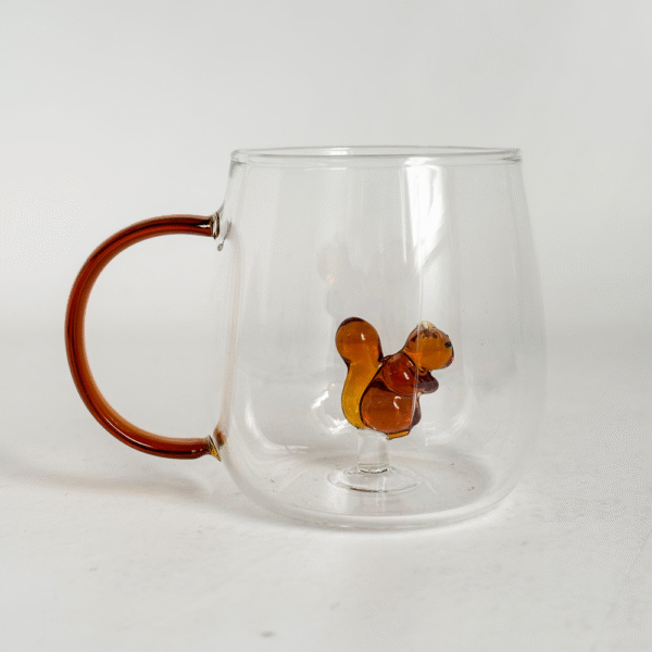 TAZA DE VIDRIO SAKURA CRYSTAL SAFARI ARDILLA