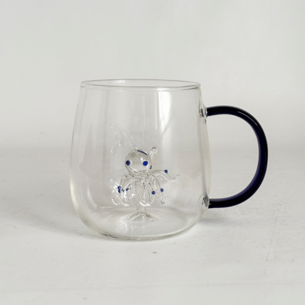 TAZA DE VIDRIO SAKURA CRYSTAL SAFARI PULPO