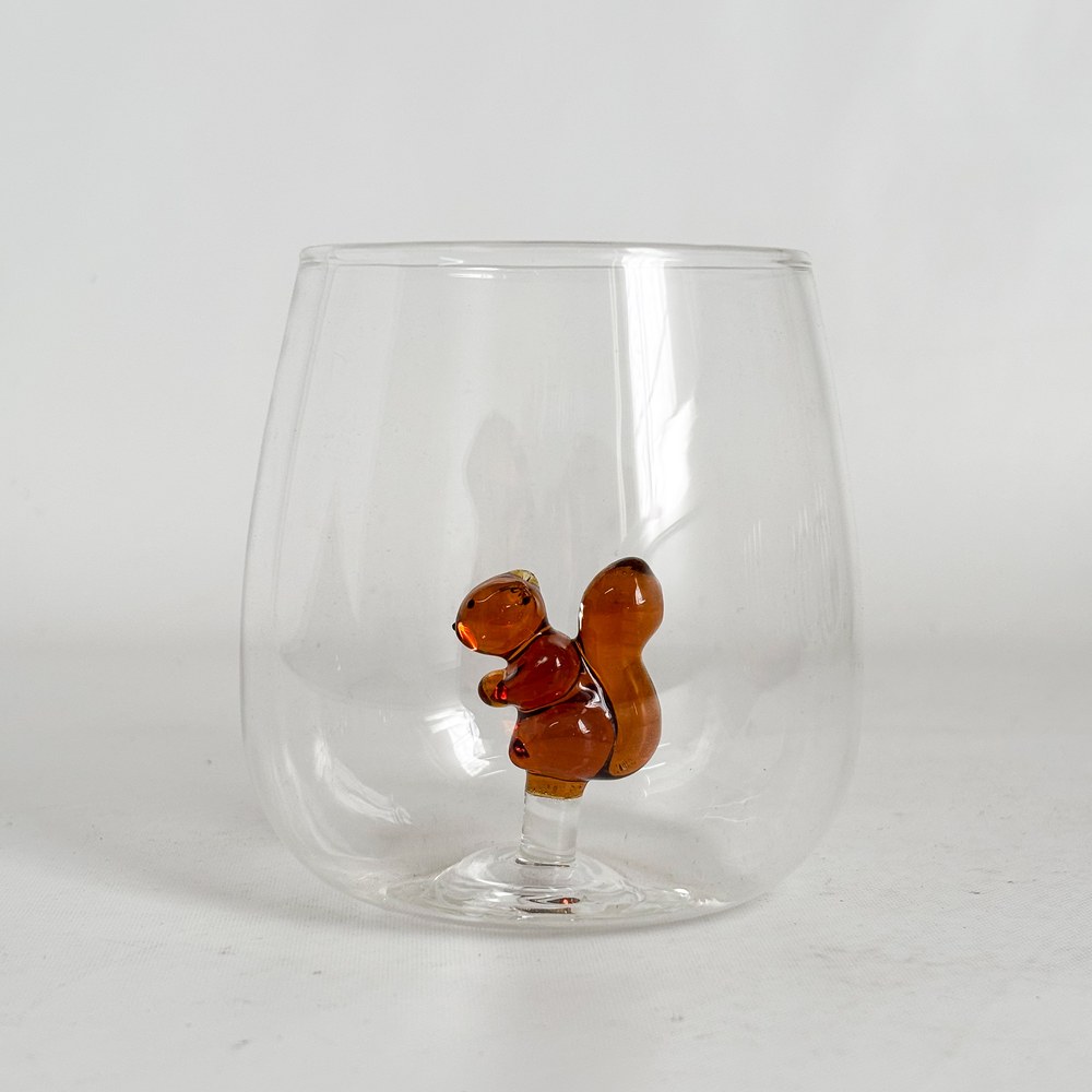IMG_0807 2 VASO DE VIDRIO SAKURA CRYSTAL SAFARI ARDILLA - Imagen 1