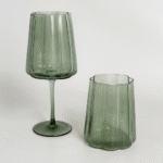 COPA VINO FLOWERS VERDE - Imagen 4