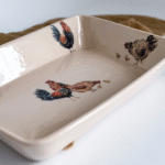 FUENTE RECTANGULAR DE CERÁMICA GALLINAS - Imagen 4