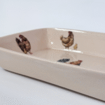 FUENTE RECTANGULAR DE CERÁMICA GALLINAS - Imagen 2