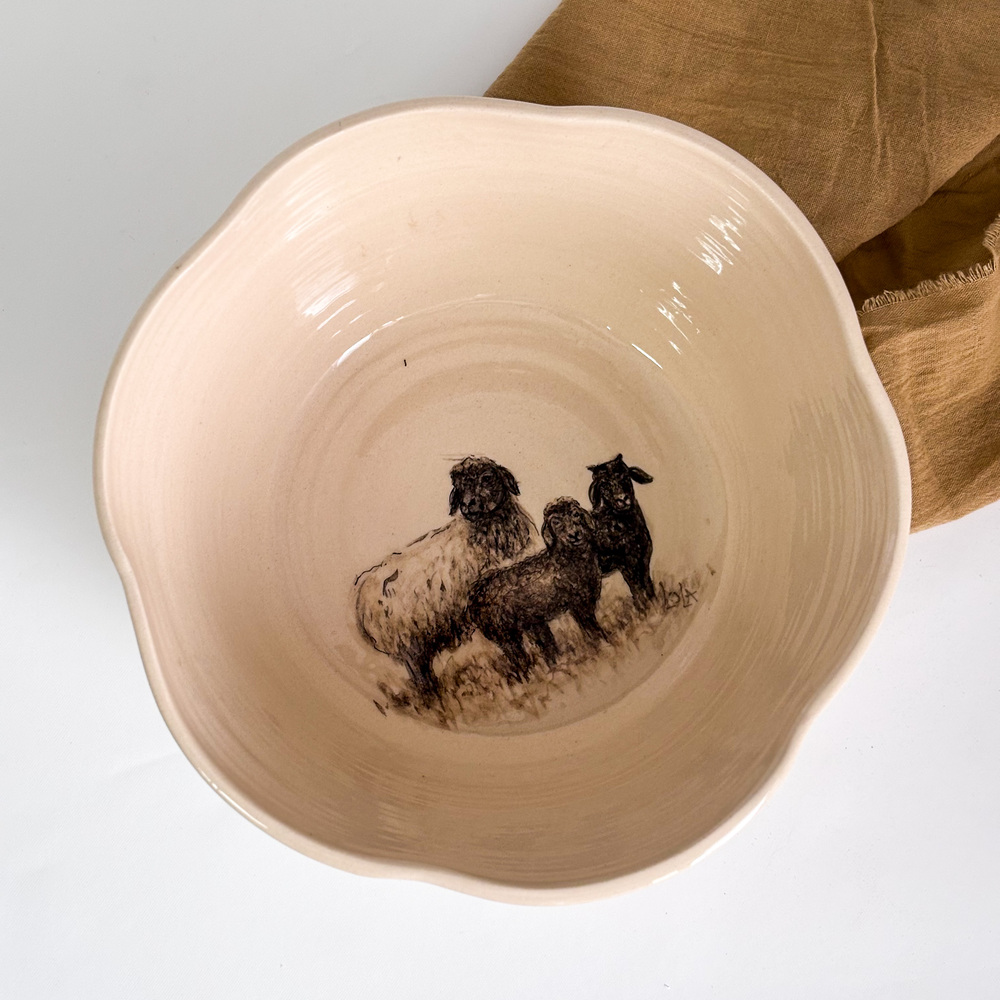 IMG_3682_jpg ENSALADERA DE CERÁMICA OVEJAS - Imagen 3