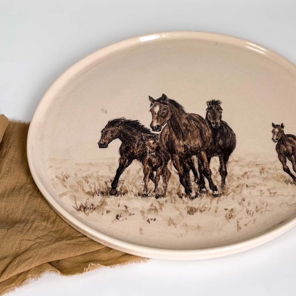 IMG_3690_jpg BANDEJA CIRCULAR DE CERÁMICA CABALLO - Imagen 4