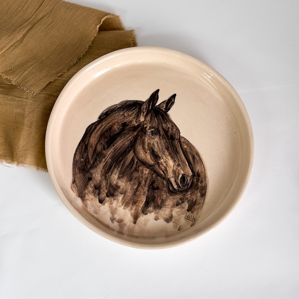 IMG_3710_jpg PLATO GRANDE DE CERÁMICA CABALLO - Imagen 3