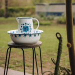 COMBO JARRA + BOWL XL FLORES AZULES - Imagen 2