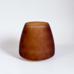 FLORERO VIDRIO ELEGANT BROWN 18X16CM