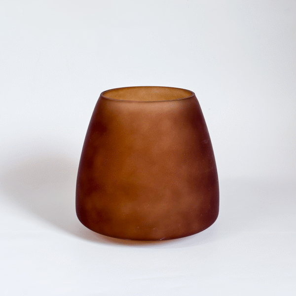 FLORERO VIDRIO ELEGANT BROWN 18X16CM