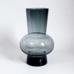FLORERO VIDRIO HUMO 28X11CM