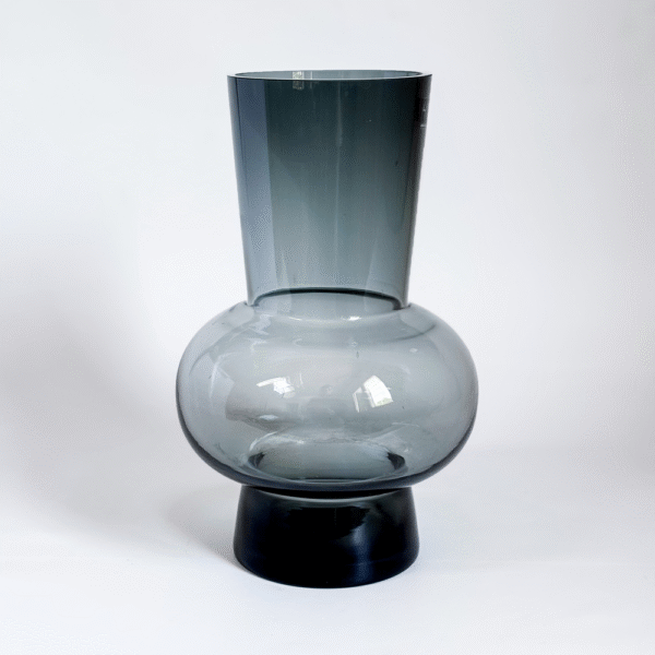 FLORERO VIDRIO HUMO 28X11CM