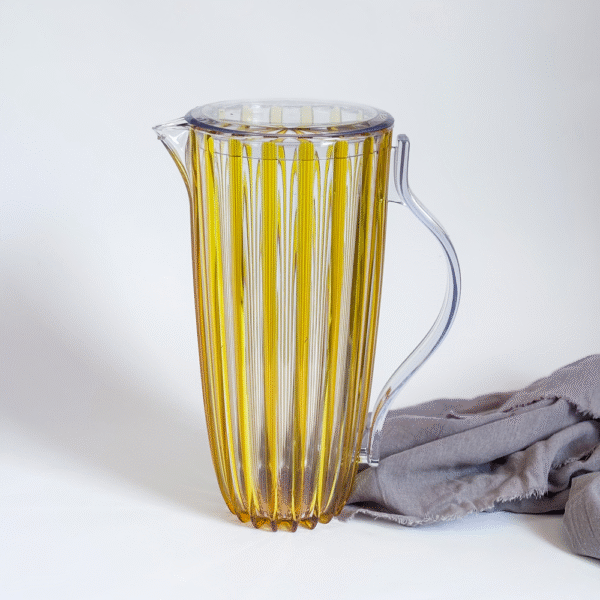 JARRA CON TAPA DOLCEVITA AMBER