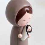 ADORNO VIRGEN MARÍA Y NIÑO JESÚS 18CM - Imagen 2