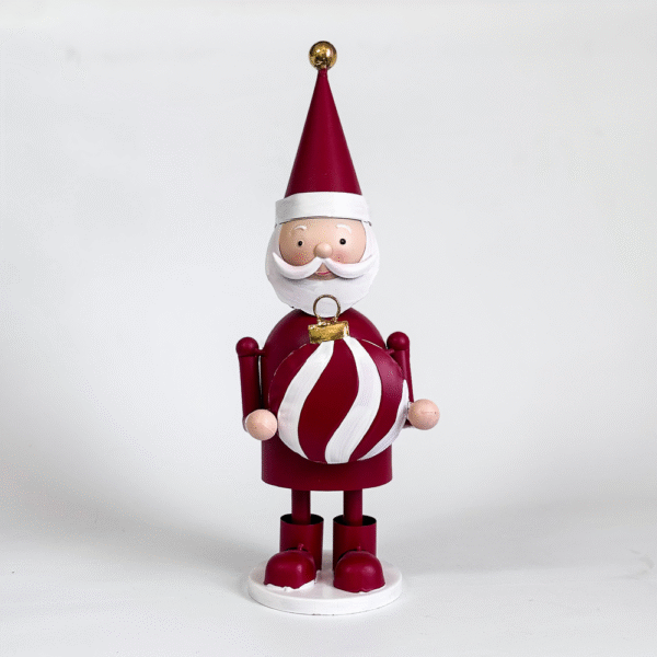 ADORNO PAPÁ NOEL METAL 38CM