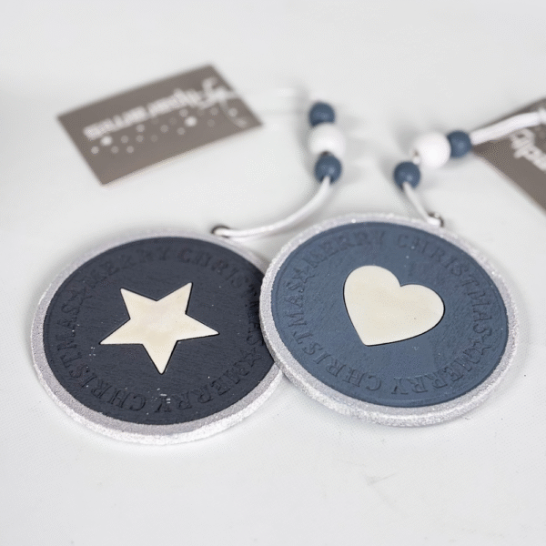 ADORNO CÍRCULO MADERA AZUL