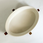 FUENTE OVALADA PARA HORNO CON BASE APOYO MADERA - Imagen 3