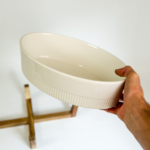 FUENTE OVALADA PARA HORNO CON BASE APOYO MADERA - Imagen 4