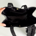 BOLSO HANDBAG MEXICO NEGRO CON GUARDA BLANCA - Imagen 2