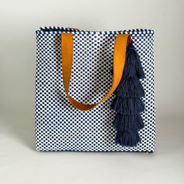 BOLSO HANDBAG MEXICO AZUL Y BLANCO