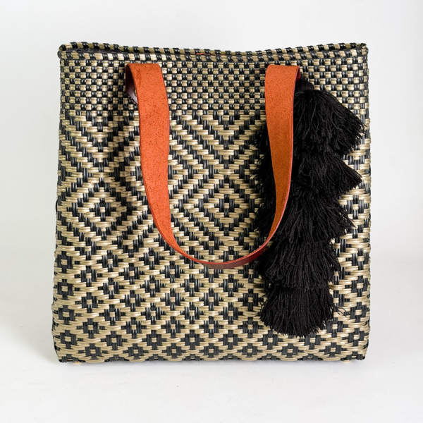 BOLSO HANDBAG MEXICO ROMBOS DORADOS