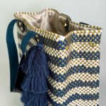 BOLSO HANDBAG MEXICO RAYAS AZUL - Imagen 3