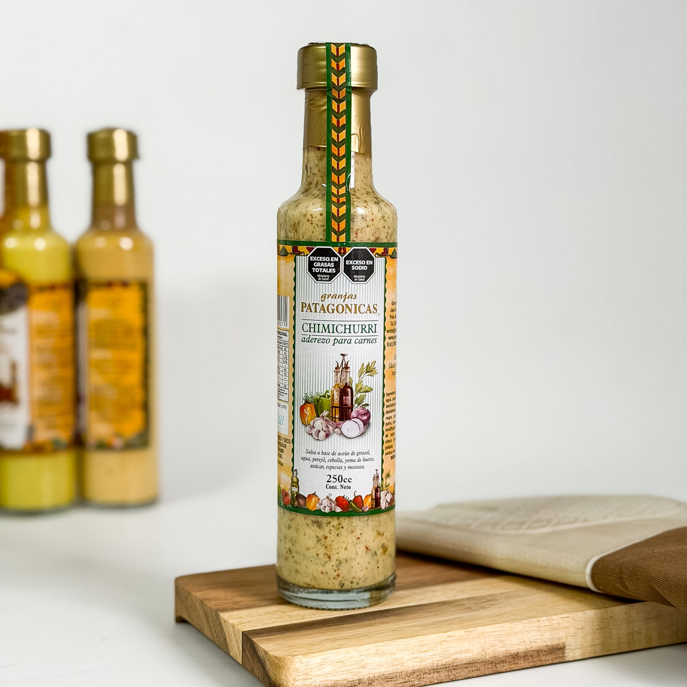 IMG_5088 SALSA CHIMICHURRI GRANJAS PATAGÓNICAS 250 ML. - Imagen 1