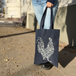 BOLSA TOTE BAG DISEÑO EL GALPÓN AZUL MARINO