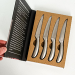 SET X4 CUCHILLOS DE ACERO INOXIDABLE DE 22.5CM