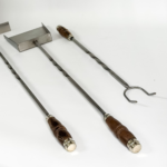 SET DE ASADOR 3 PIEZAS MADERA Y ALPACA - Imagen 4