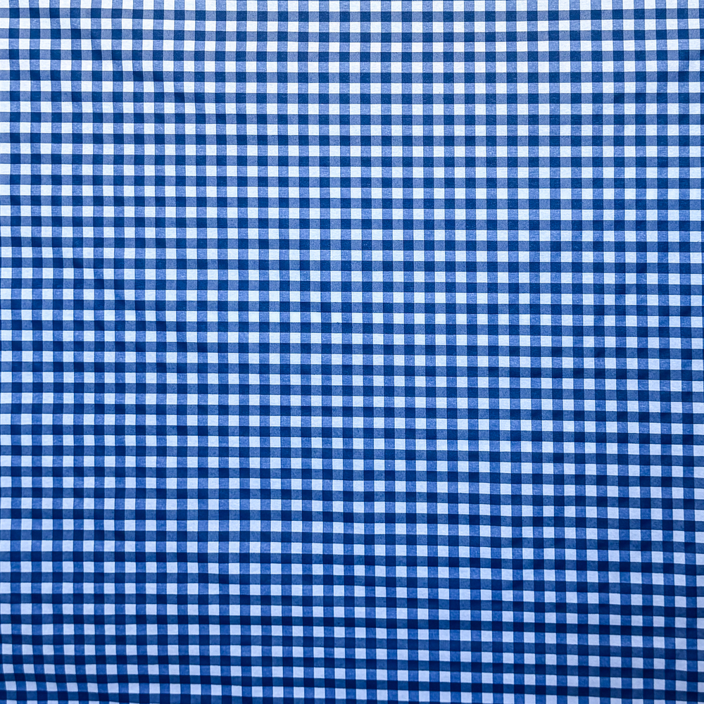 IMG_8657 TELA MANTEL ANTIMANCHAS POR MEDIO METRO - CUADRILLE VICHY JARA AZUL - Imagen 1
