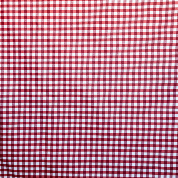 TELA MANTEL ANTIMANCHAS POR MEDIO METRO - CUADRILLE VICHY JARA ROJO