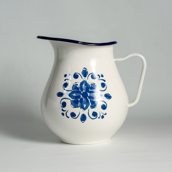 JARRA BOMBE XL FLORES AZULES